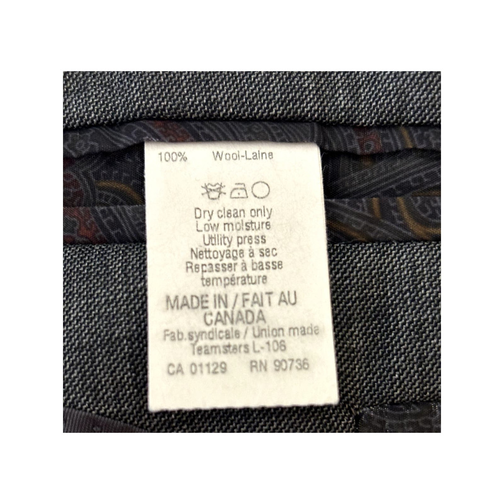 Lauren Ralph Lauren Gray Grey 100% Wool Sport Coat Blazer Suit Jacket Size 44L - Picture 10 of 14